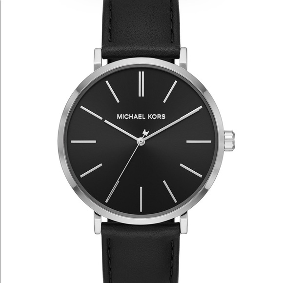 NWT-Mk- Three Hand Black Leather 42mm - Picture 1 of 6